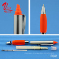 Stylo en plastique adapté aux besoins du client de stylo de surligneur de haute qualité sur la vente